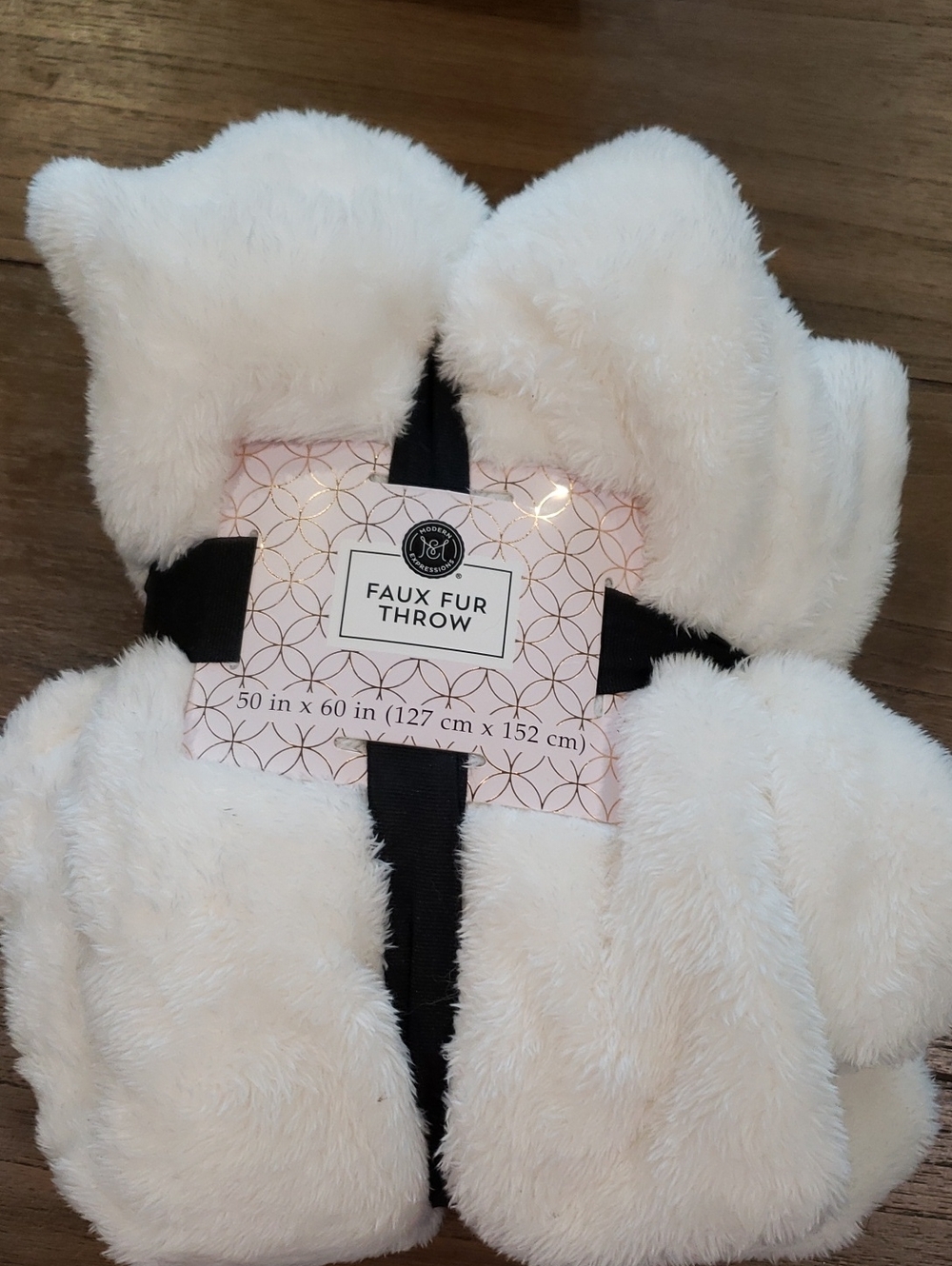 Faux Fur Throw Blanket - Cream Plush